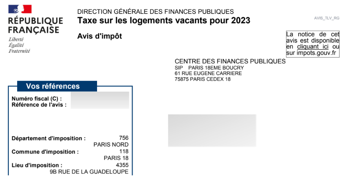 Exemple de taxe sur les logements vacants.